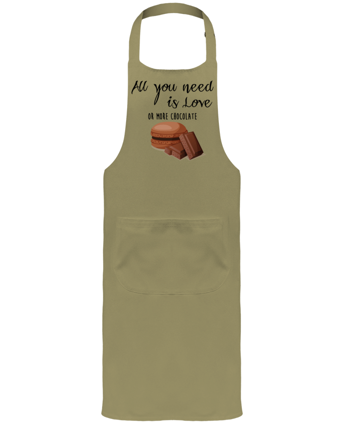 Garden or Sommelier Apron with Pocket all you need is love ...or more chocolate by DesignMe