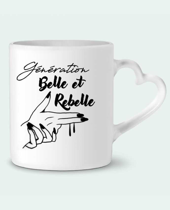 Mug coeur génération belle et rebelle par DesignMe