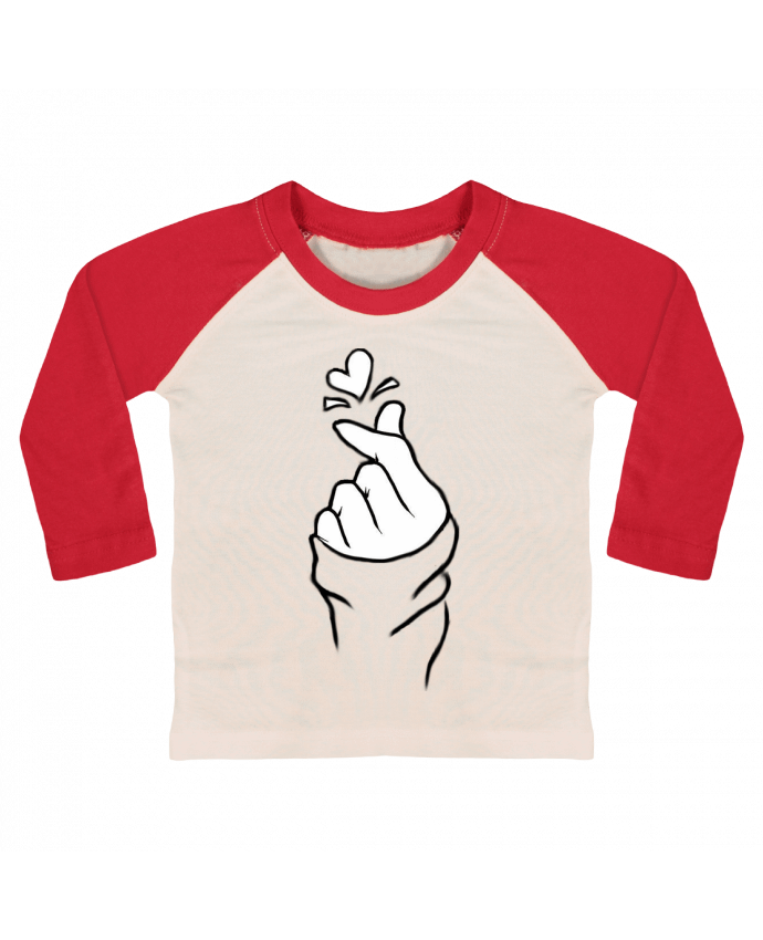 Camiseta Bebé Béisbol Manga Larga love por DesignMe
