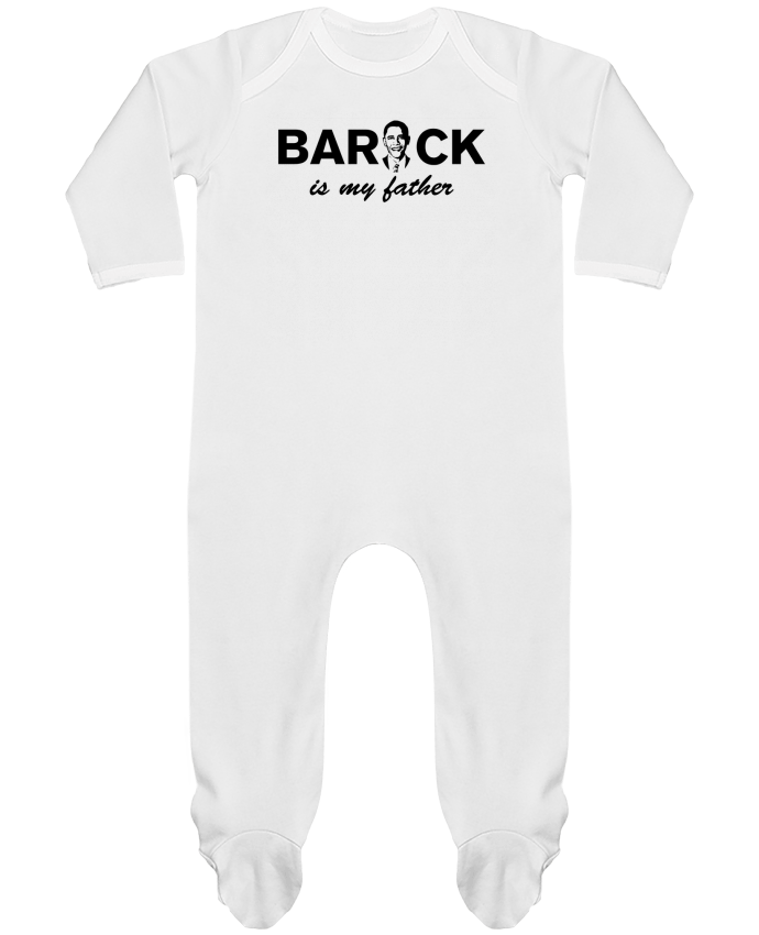 Baby Sleeper long sleeves Contrast Barack is my father by tunetoo