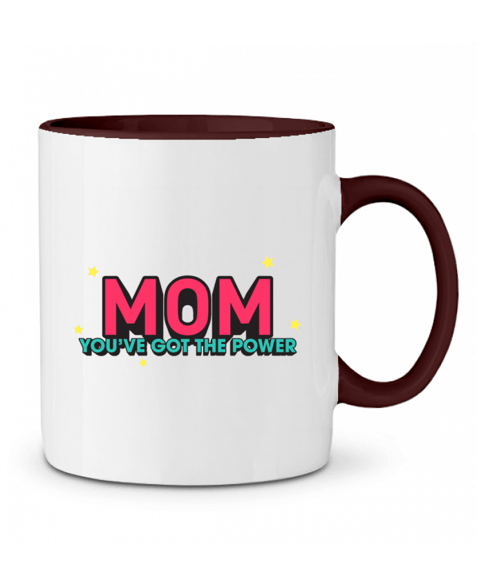 Mug bicolore Mom you've got the power tunetoo