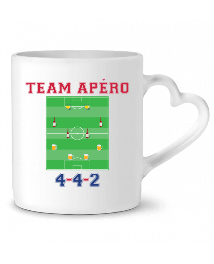 Mug Heart Team apéro football by tunetoo