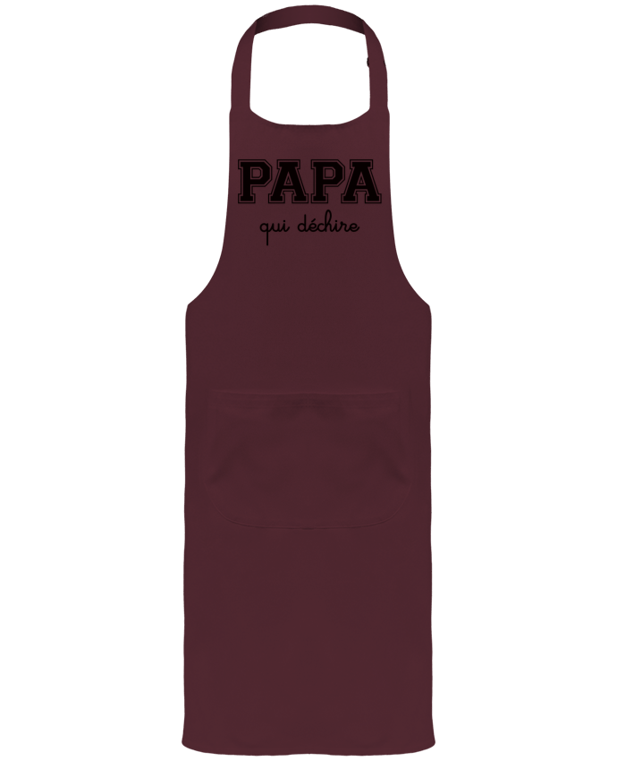 Tablier avec poches Papa Qui Déchire par Freeyourshirt.com