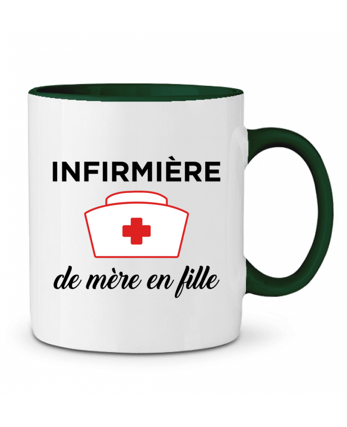 Taza Cerámica Bicolor Infirmière de mère en fille tunetoo