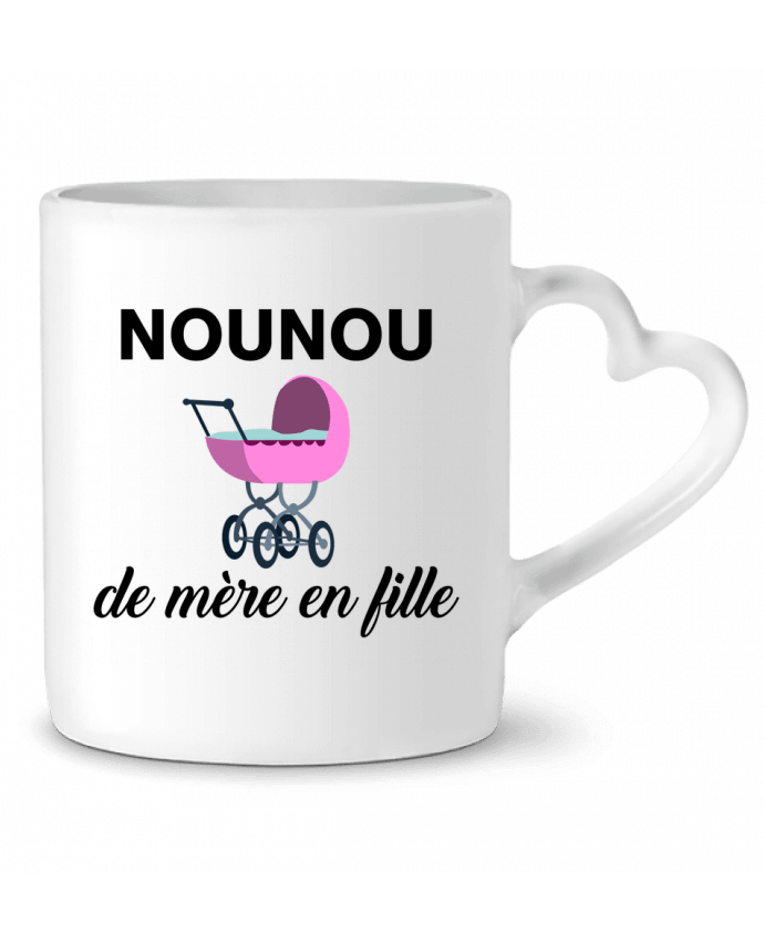 Taza Corazón Nounou de mère en fille por tunetoo