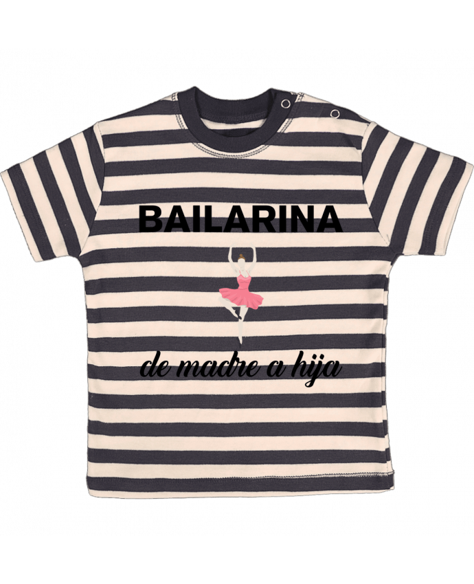 T-shirt baby with stripes Bailarina de madre a hijo by tunetoo