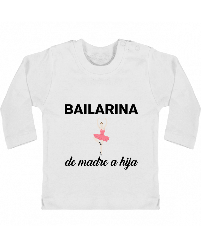 Baby T-shirt with press-studs long sleeve Bailarina de madre a hijo manches longues du designer tunetoo