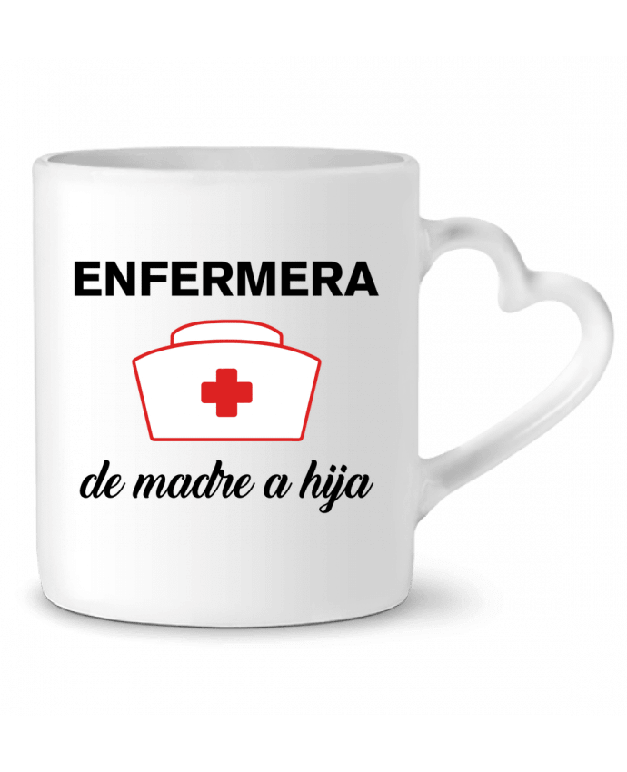 Mug coeur Enfermera de madre a hija par tunetoo