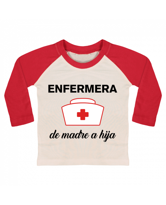 T-shirt baby Baseball long sleeve Enfermera de madre a hija by tunetoo