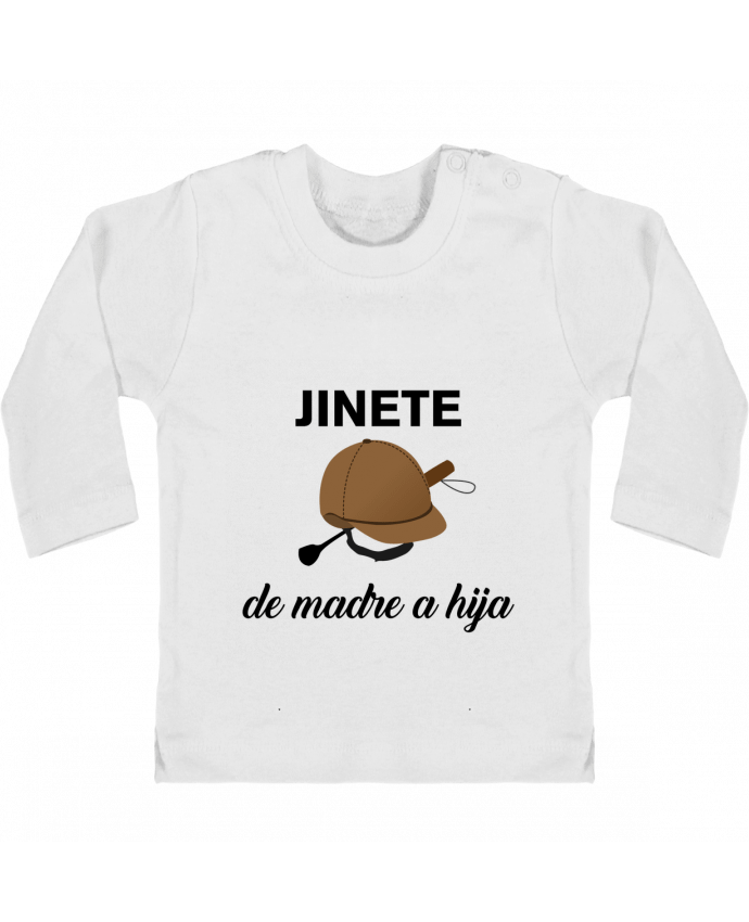 Baby T-shirt with press-studs long sleeve Jinete de madre a hija manches longues du designer tunetoo