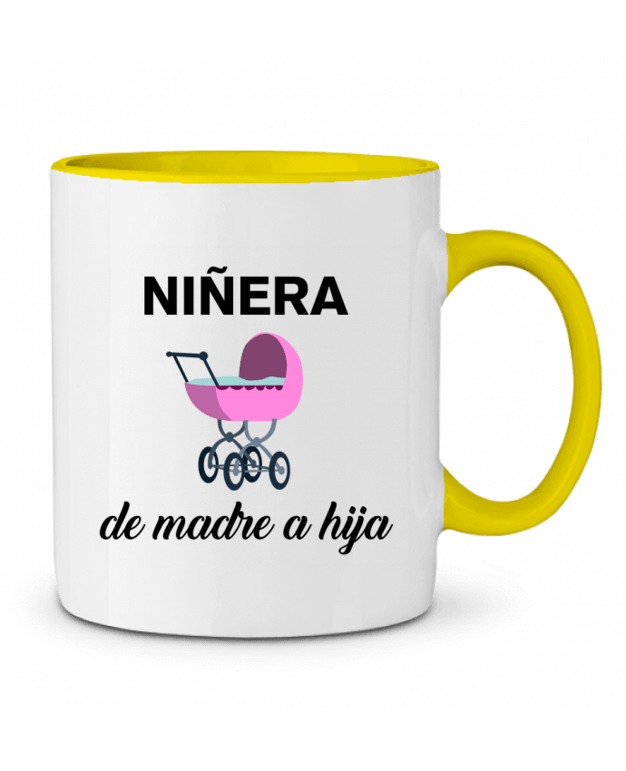 Mug bicolore Niñera de madre a hija tunetoo