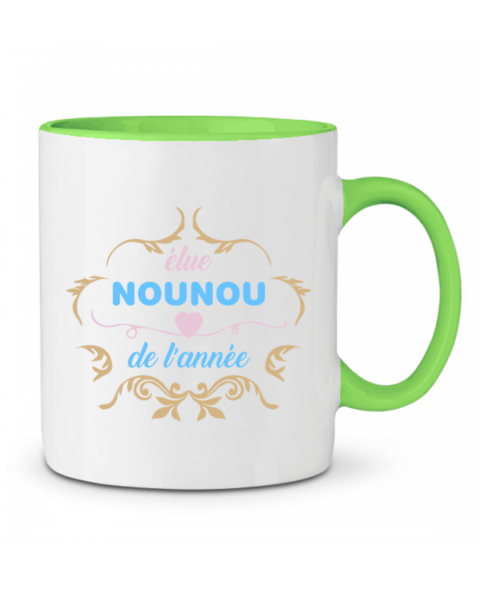 Mug bicolore Nounou de l'année tunetoo