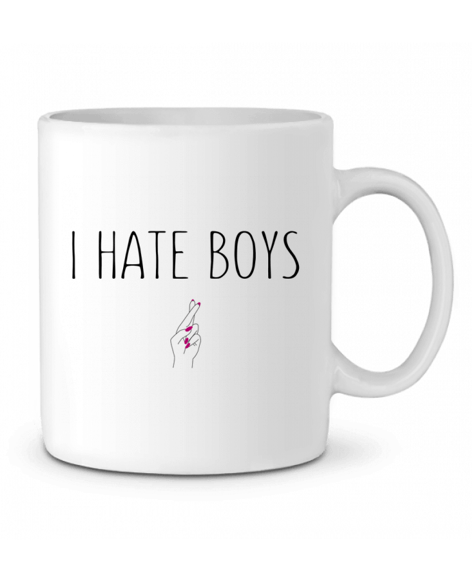 Ceramic Mug I hate boys by tunetoo