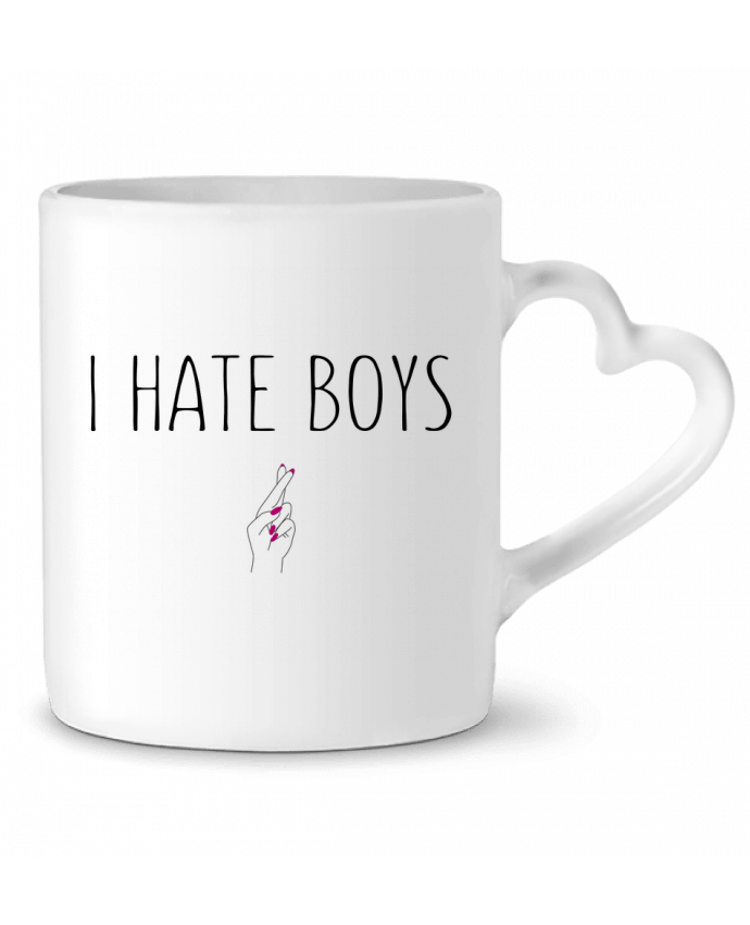 Taza Corazón I hate boys por tunetoo