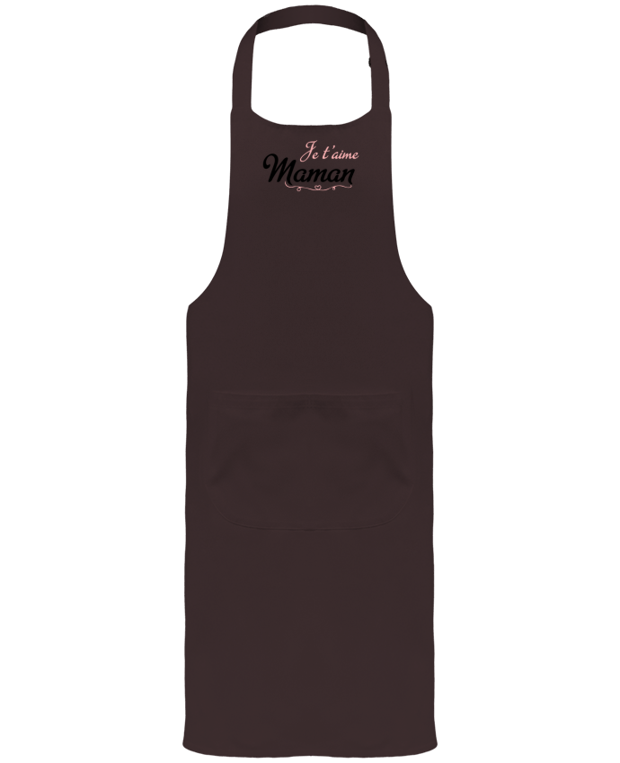 Garden or Sommelier Apron with Pocket Je t'aime Maman by tunetoo