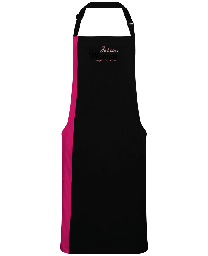 Two-tone long Apron Je t'aime Maman by  tunetoo