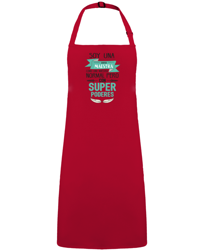 Delantal Sin Bolsillo Super maestra por  tunetoo