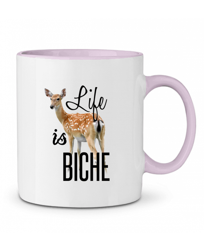 Two-tone Ceramic Mug Life is a biche tunetoo