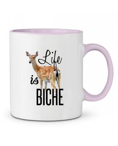 Mug bicolore Life is a biche tunetoo
