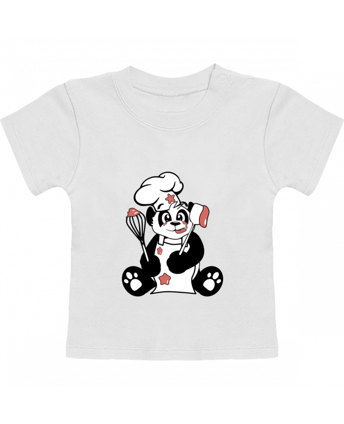 Camiseta Bebé Manga Corta Panda Pot'Chef manches courtes du designer CoeurDeChoux