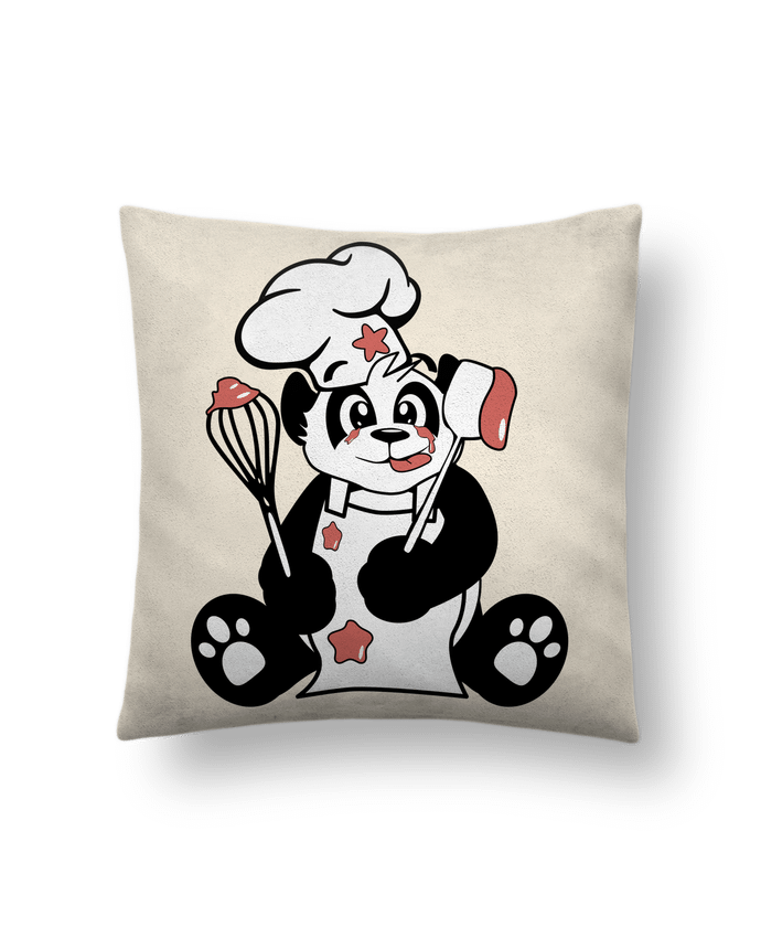 Cushion suede touch 45 x 45 cm Panda Pot'Chef by CoeurDeChoux