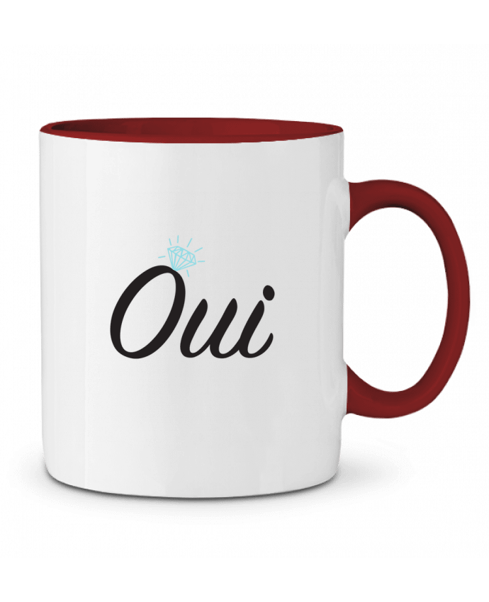 Mug bicolore Oui, mariage tunetoo