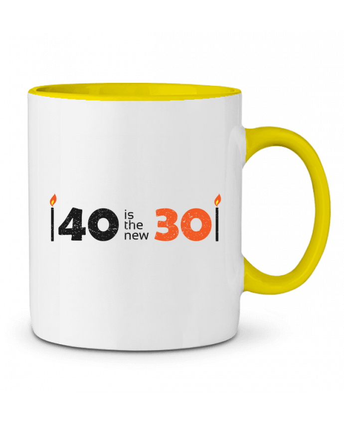 Mug bicolore 40 is the new 30 tunetoo