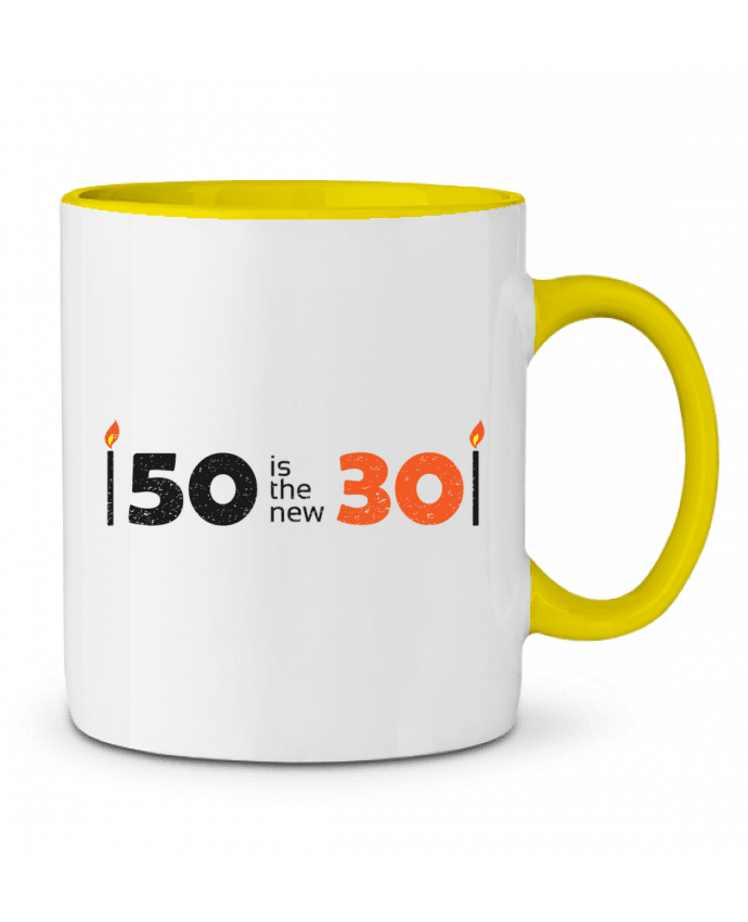 Mug bicolore 50 is the new 30 tunetoo