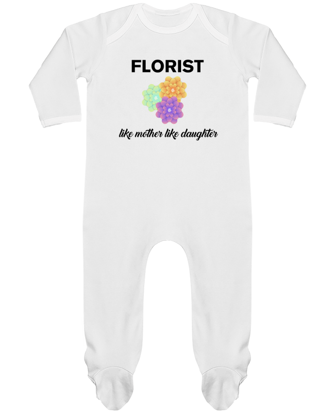 Baby Sleeper long sleeves Contrast Florist like mother like daughter by tunetoo