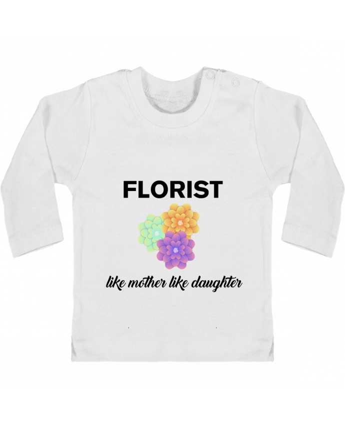 T-shirt bébé Florist like mother like daughter manches longues du designer tunetoo