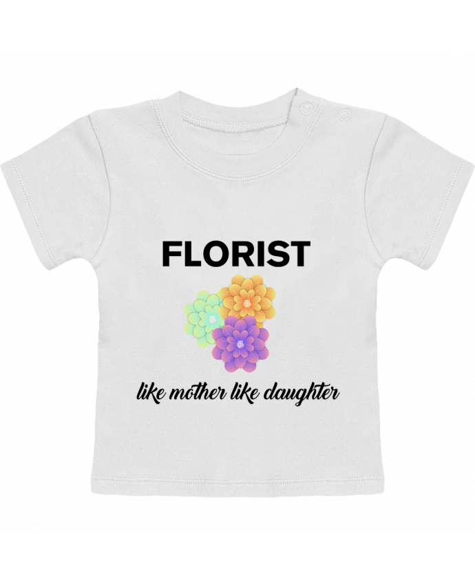 T-Shirt Baby Short Sleeve Florist like mother like daughter manches courtes du designer tunetoo