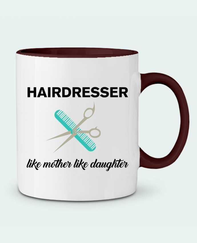 Taza Cerámica Bicolor Hairdresser like mother like daughter tunetoo