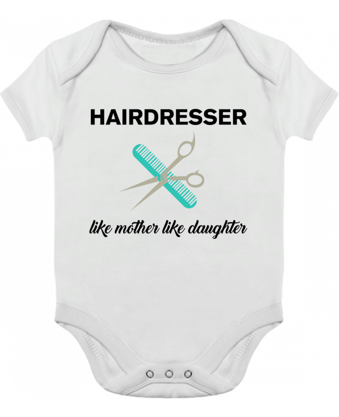 Body bébé manches contrastées Hairdresser like mother like daughter par tunetoo