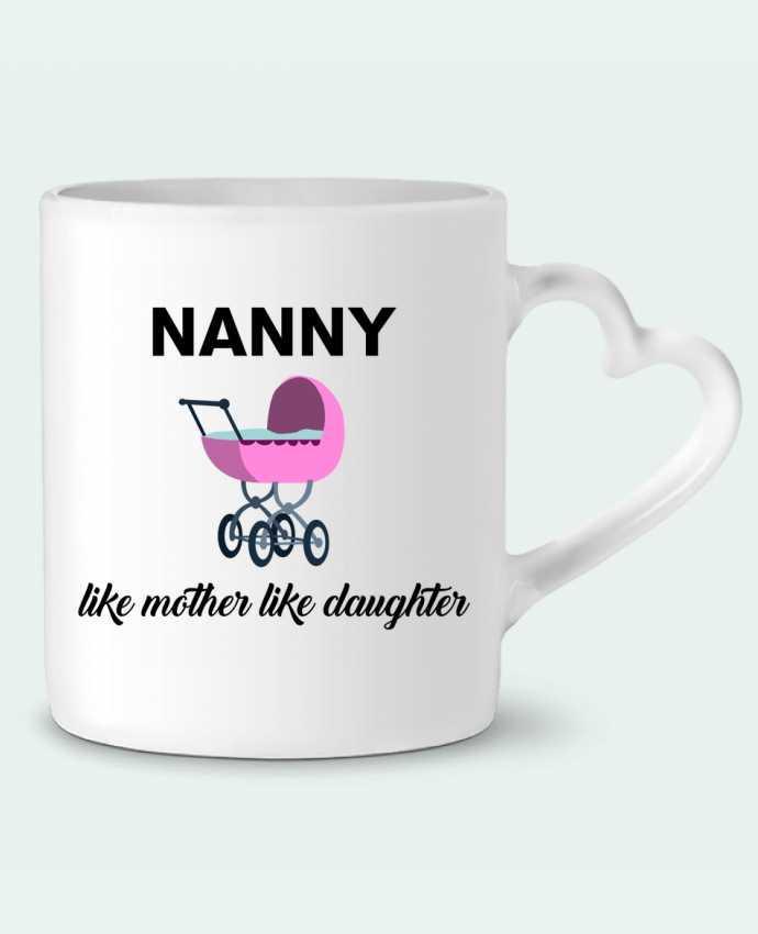 Mug coeur Nanny like mother like daughter par tunetoo