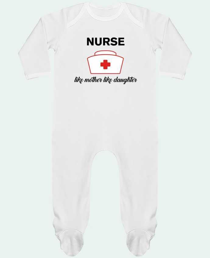 Baby Sleeper long sleeves Contrast Nurse like mother like daughter by tunetoo