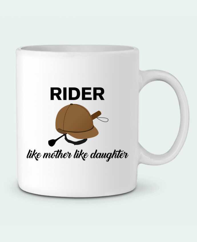 Ceramic Mug Rider like mother like daughter by tunetoo