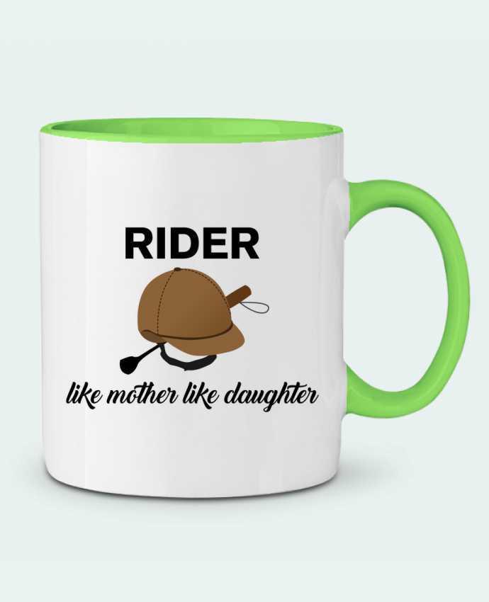Two-tone Ceramic Mug Rider like mother like daughter tunetoo