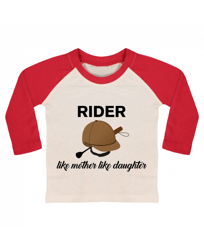 T-shirt baby Baseball long sleeve Rider like mother like daughter by tunetoo