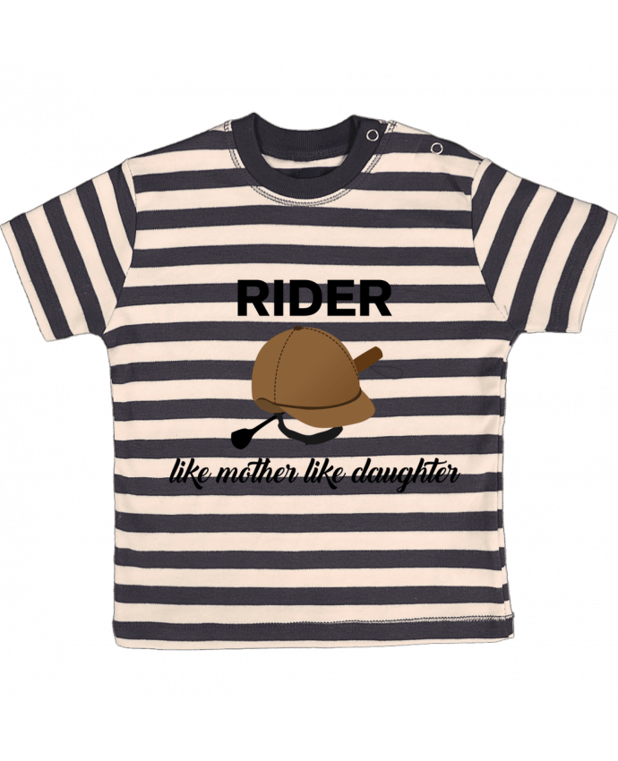 T-shirt baby with stripes Rider like mother like daughter by tunetoo