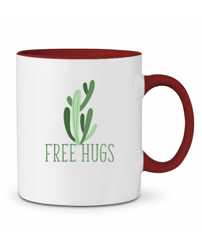 Mug bicolore Free hugs justsayin