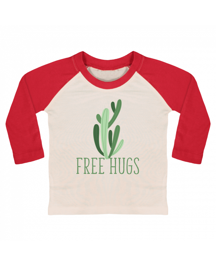 T-shirt baby Baseball long sleeve Free hugs by justsayin