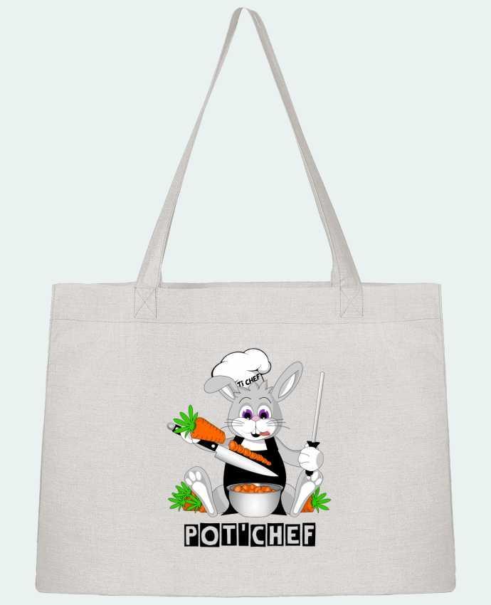 Shopping tote bag Stanley Stella Lapin Pot'Chef by CoeurDeChoux