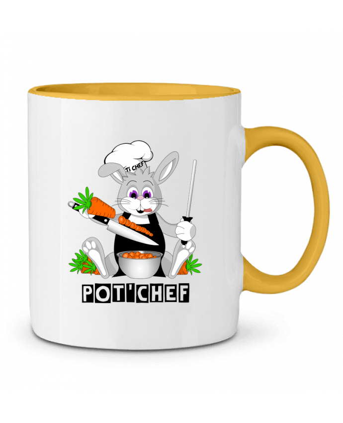 Taza Cerámica Bicolor Lapin Pot'Chef CoeurDeChoux