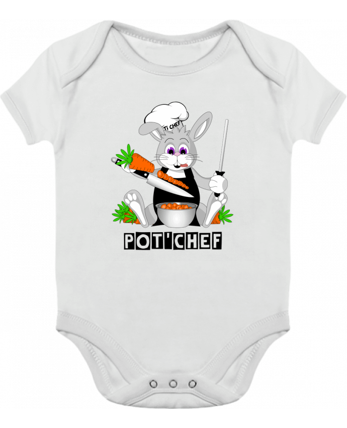 Body Bebé Contraste Lapin Pot'Chef por CoeurDeChoux