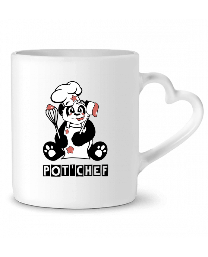 Mug coeur Panda Pot'Chef - Typo par CoeurDeChoux