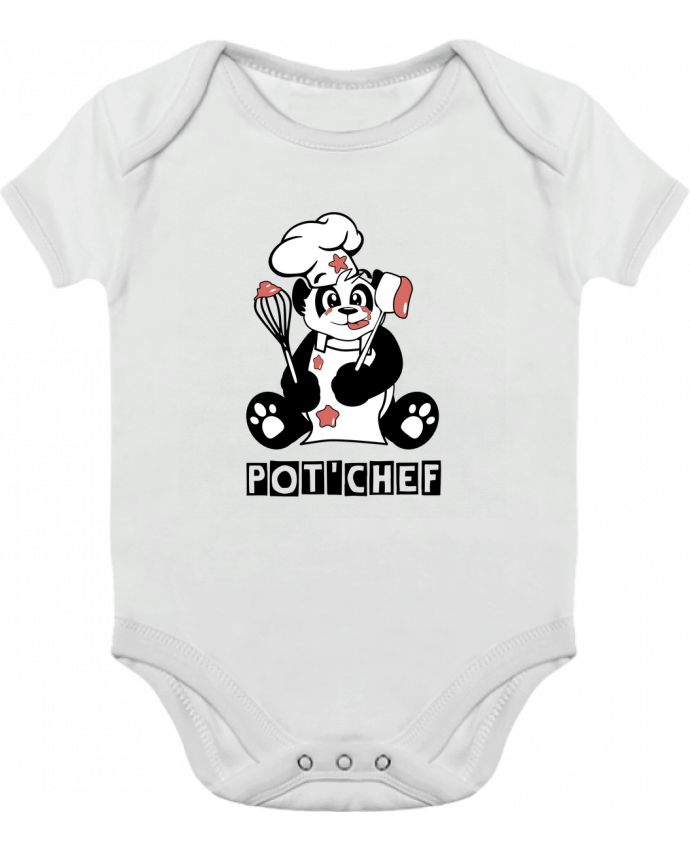 Body Bebé Contraste Panda Pot'Chef - Typo por CoeurDeChoux