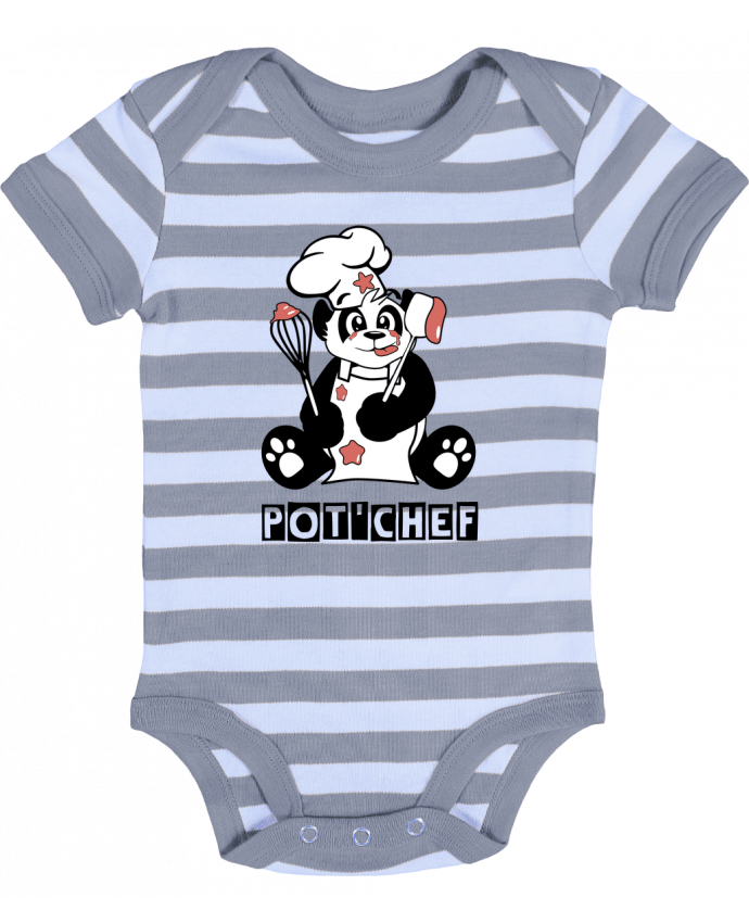 Baby Body striped Panda Pot'Chef - Typo - CoeurDeChoux