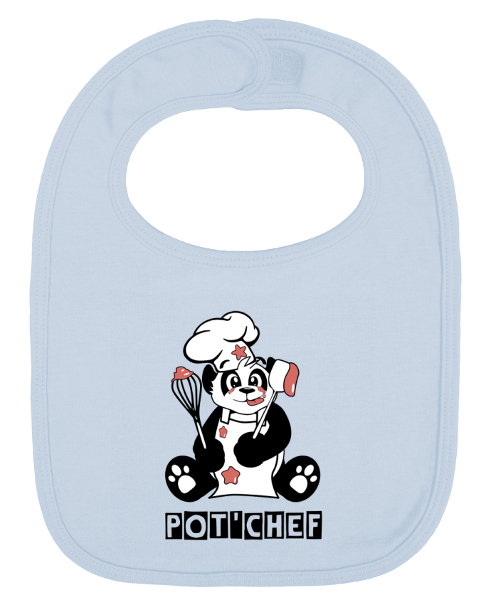 Bavoir bébé uni Panda Pot'Chef - Typo par CoeurDeChoux