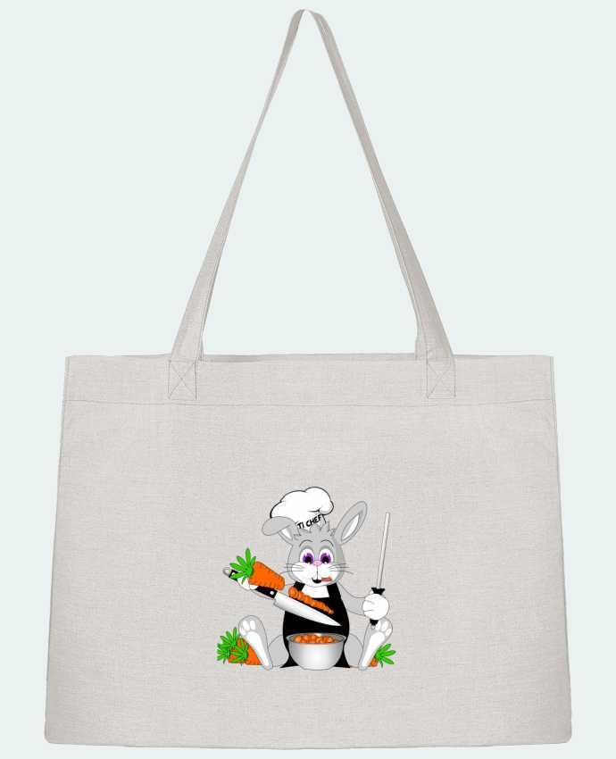 Shopping tote bag Stanley Stella Lapin Pot'Chef - sans typo by CoeurDeChoux