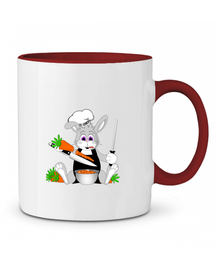 Mug bicolore Lapin Pot'Chef - sans typo CoeurDeChoux